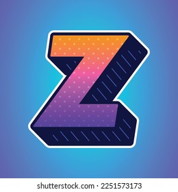 3d illustration of letter z
