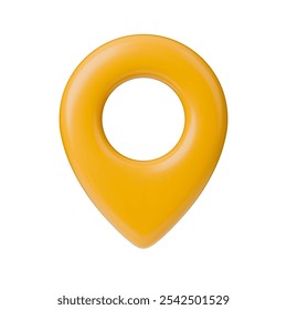 3d illustration of locator pin. Three-dimensional illustration of yellow GPS, city map. Navigation sign, infographics. Locator pin isolated on a white background. - Powered by Shutterstock - Get 15% off with code: PIKWIZARD15