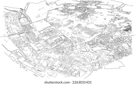 3D illustration of mass building in Liverpool