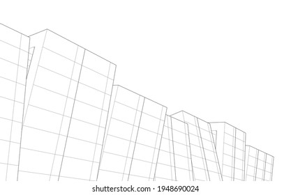 3D-Illustration der modernen Architektur