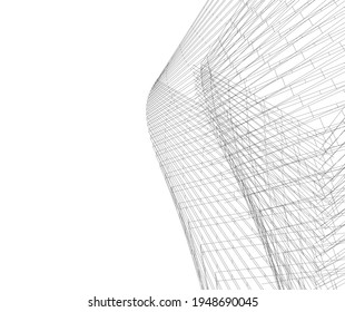 3d illustration of modern architecture