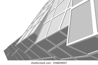 3d illustration of modern architecture