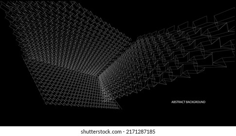 3D illustration modern geometric perspective. abstract background design. 3d vector illustration.