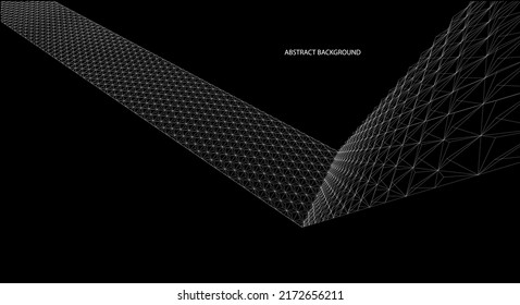 3D Illustration der modernen geometrischen Perspektive. abstraktes Hintergrunddesign. 3D-Vektorgrafik.
