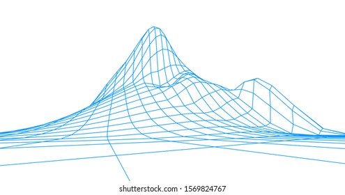 3D Illustration of mountain terrain sand and desert dune,The Earth's background concept