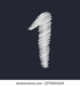 3d illustration of number 1