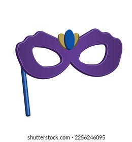 3D illustration or 3D object render of masquerade mask.