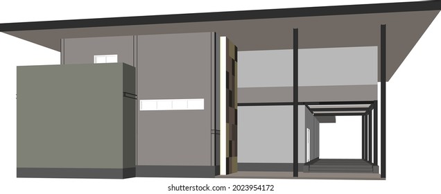 3D illustration for Office building
