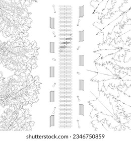 3D illustration of park and landscape project