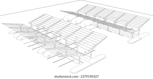 3D-Abbildung des Parkplatzes