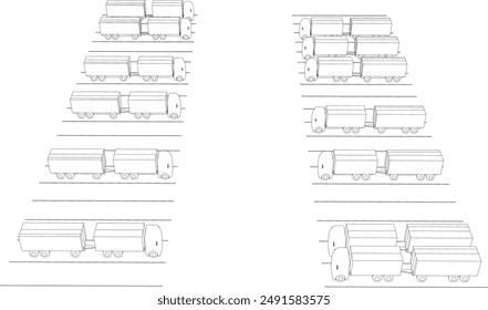 3D illustration of parking and carport