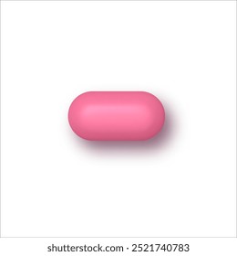 Ilustração 3D de um sinal de menos rosa sobre um fundo branco. Design minimalista realista para uso em materiais educacionais, conceitos matemáticos, conteúdo da web e projetos de publicidade