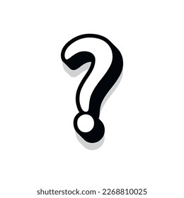 3d illustration of question mark