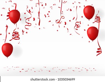 3d illustration red celebration background 