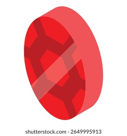 3d illustration of a red pill showing honeycomb pattern under transparent coating on white background - Powered by Shutterstock - Get 15% off with code: PIKWIZARD15