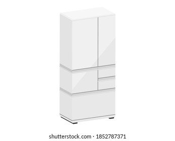 3D illustration of the refrigerator.