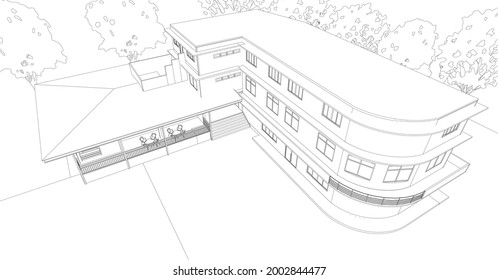 Ilustración 3D del proyecto residencial