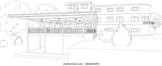 3D-Illustration von Wohnprojekten