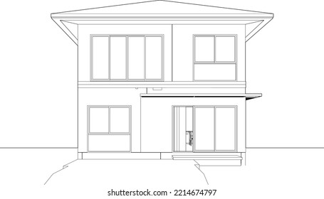 3D illustration of residential project