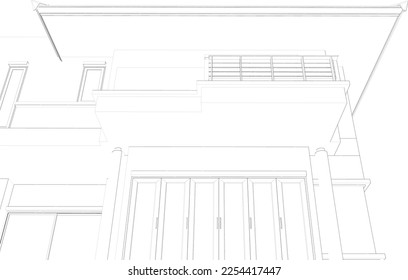 3D illustration of residential project