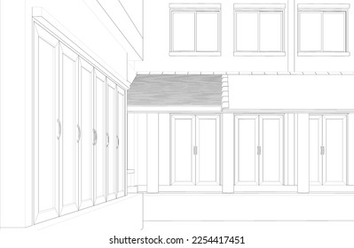 3D illustration of residential project