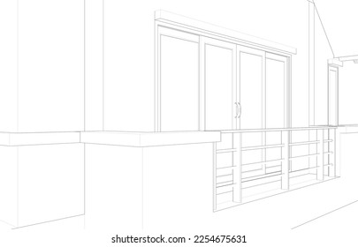 3D illustration of residential project