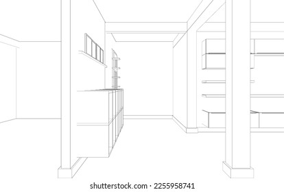 3D illustration of residential project