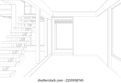 3D illustration of residential project