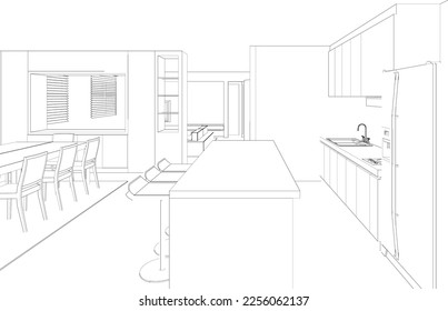 3D illustration of residential project