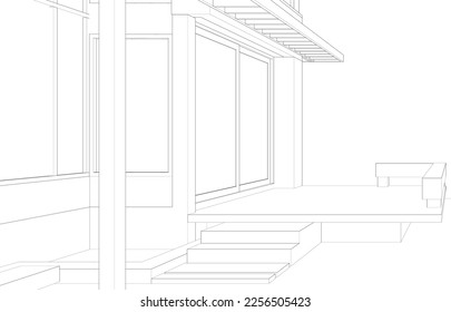 3D illustration of residential project