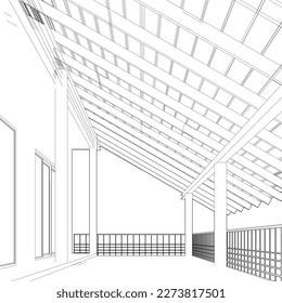 3D illustration of residential project