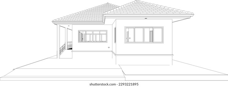3D illustration of residential project