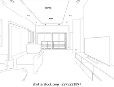 3D illustration of residential project