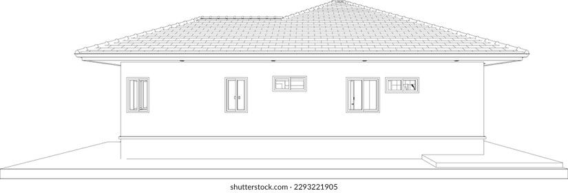 3D illustration of residential project