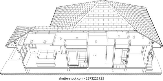 3D illustration of residential project