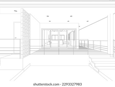 3D illustration of residential project