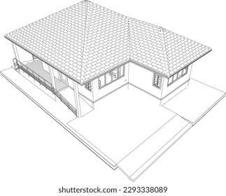 3D illustration of residential project