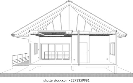 3D illustration of residential project