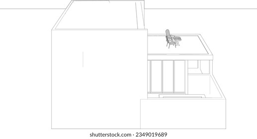 3D illustration of residential project