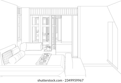 3D illustration of residential project