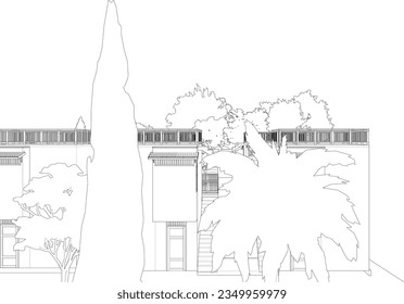 3D illustration of residential project