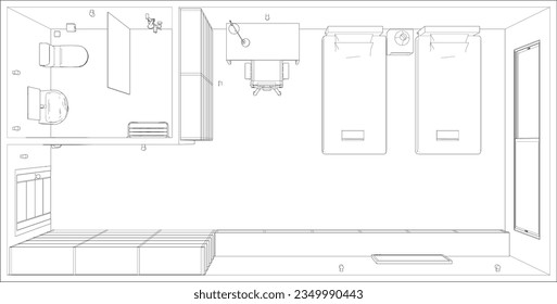 3D illustration of residential project