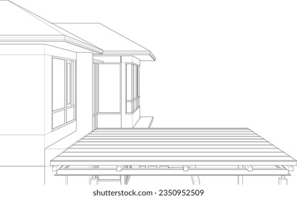 3D illustration of residential project