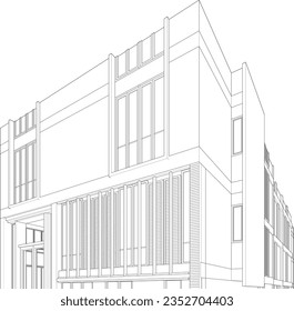 3D illustration of residential project