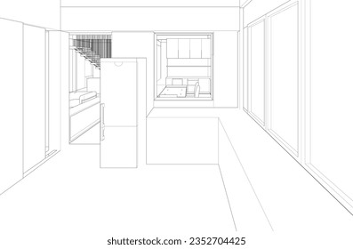 3D illustration of residential project