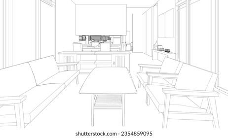 3D illustration of residential project