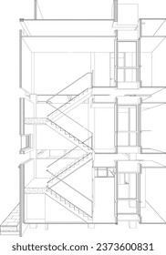 3D illustration of residential project