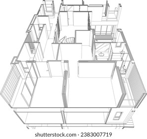3D illustration of residential project