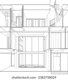 3D-Illustration von Wohnprojekten