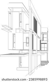 3D illustration of residential project